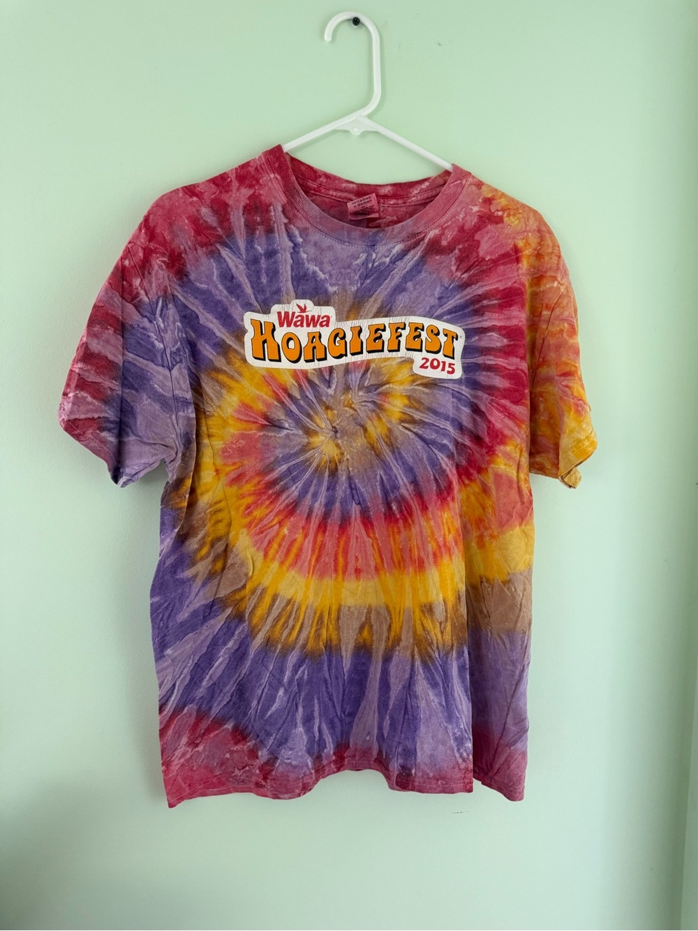 Gildan Tie-Dye Tee in Purple and Pink
